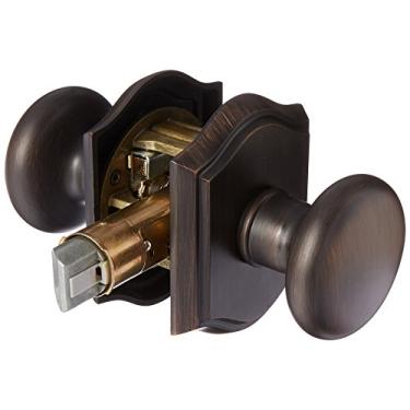 Imagem de Baldwin PSROUTAR112 Passagem de Reserva Redonda com Arco Tradicional Rosa em Acabamento em Bronze Envelhecido