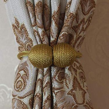 Imagem de Suporte de cortina magnético prendedor fivela clipe haste de cortina para decoração de casa acessórios decorativos, ouro, 1 peça