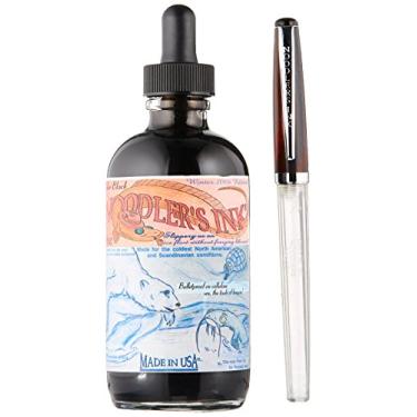 Imagem de Noodler's Ink Recarga Polar Black de 127 g com caneta-tinteiro grátis, tinta engarrafada