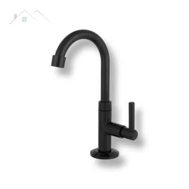 Imagem de Torneira Abs Preto Lavatorio Bancada Bica Movel 1/4 De Volta