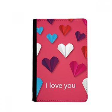 Imagem de Porta-passaporte com padrão de coração abstrato geométrico origami Notecase Burse capa carteira porta-cartão, Multicolor