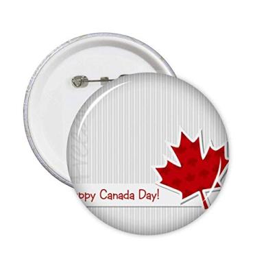 Imagem de Broche de folha de bordo de grão vertical Happy Canada Day Emblema acessório decoração 5 peças