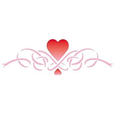 Imagem de Stencil de Plástico para Pintura OPA 10 x 30 cm - 113 Laços Corações