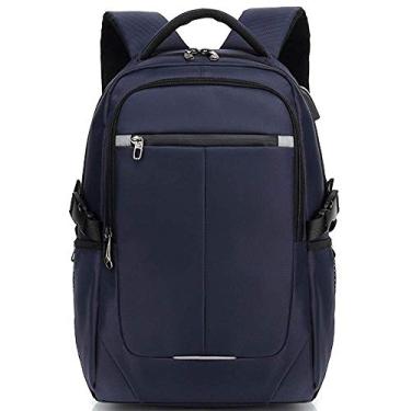 Imagem de Mochila para laptop Mochila masculina de viagem Lazer Negócios Bolsa para computador Mochila de viagem, tecido Oxford à prova d'água