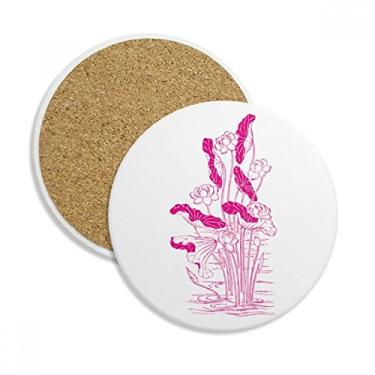 Imagem de Caneca de planta de água com flor de lótus de folha de lótus Caneca de proteção de mesa Pedra absorvente