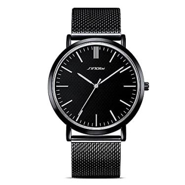 Imagem de Relógio de Pulso Masculino Sinobi Quartzo Relógio de Luxo Unissex Ultra Fino Design Leve (C1)