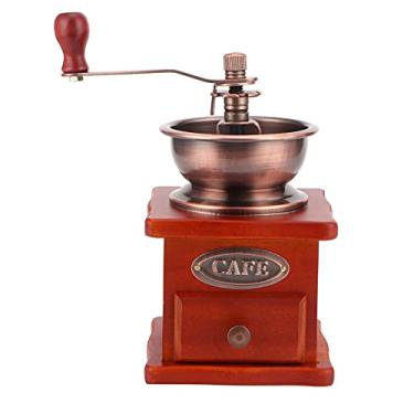 Imagem de Moedor de café, moedor manual de madeira, moedor manual de café, tipo gaveta, balde em pó para uso doméstico
