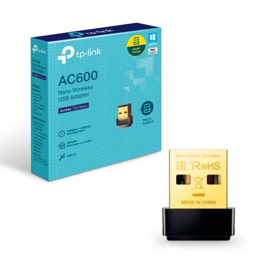 Imagem de Adaptador USB Wireless TP-Link Archer T2U Nano, Dual Band (5GHz/2.4GHz), AC600