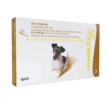 Imagem de Antipulgas Revolution 12% Para Cães C/3 Pipetas - Zoetis 5,1 a 10kg