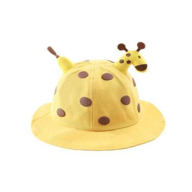 Imagem de Boné Chapéu Bucket Hat Infantil Kids 1 - 3 Anos Girafa Amarelo - Bulie