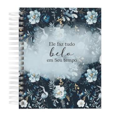 Imagem de Caderno de anotações Floral Azul 200 pgs - CAD 02
