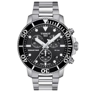 Imagem de Tissot Relógio masculino Seastar 660/1000 aço inoxidável casual cinza, Cinza, Cronógrafo