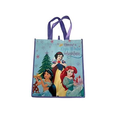 Imagem de Sacola reutilizável grande de Natal de Ariel e Jasmine Princesas da Disney, Branca de Neve, Ariel e Jasmine
