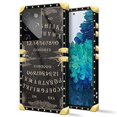 Imagem de DAIZAG Compatível com Samsung Galaxy S21 Ultra, B Witchy Ouija Board Case Luxo Elegante Mulheres Meninas Metal Decoração Canto Clássico Retro Soft TPU Capa para Samsung Galaxy S21 Ultra