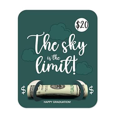 Imagem de Porta-dinheiro de formatura - Presentes de formatura, conjunto de porta-cartões de dinheiro, carteira de vale-presente, presente de graduação do ensino médio, clipe de dinheiro - The Sky's Is The