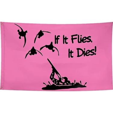 Imagem de BUELOIGS If It Flies It Dies Bandeira de caça de pato 10 x 1,8 m, qualidade premium, cores vibrantes, bandeiras com 2 ilhós de latão para interior e exterior. (10 x 15 cm)