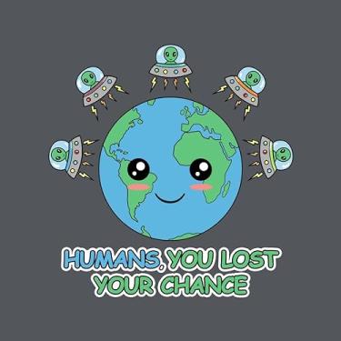 Imagem de TeeFury - You Lost Your Chance - Camiseta masculina de ficção científica, alienígena,, Azul marino, 5G