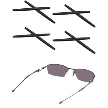 Imagem de Bowyer 4 pares de meias auriculares de substituição compatíveis com óculos de sol Oakley Transistor/Lizard - Preto