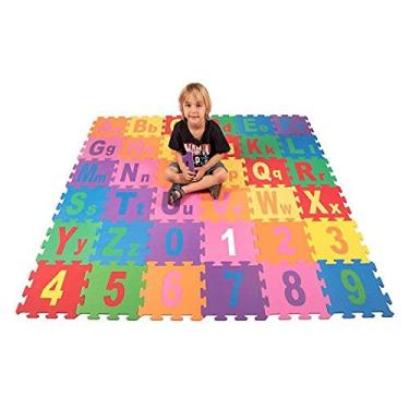 Imagem de Tapete EVA Evamax 28x28cm 5mm Alfanúmerico 36 Peças 7003