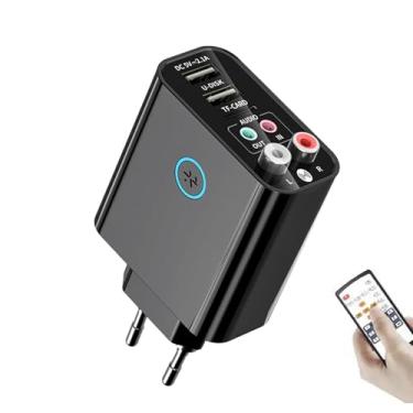 Imagem de Adaptador de áudio receptor sem fio, receptor sem fio para estéreo doméstico - Transmissor Adaptador de Áudio Receptor de Música | Receptor transmissor 2 em 1 USB, adaptador sem fio de bloco de carreg