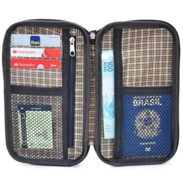 Imagem de Porta Passaporte Erv Ecommerce Documentos Carteira Viagem Dinheiro Cartão-Unissex