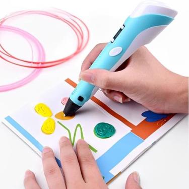 Imagem de Caneta 3D Impressora + Refil Infantil Colorida Pen - Caneta 3D, Presen