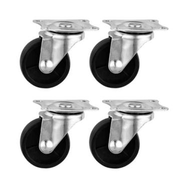 Imagem de 4 Rodízio Giratório Rodinha Para Móveis Vaso 50mm 30kg Roda - Desicon