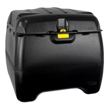 Imagem de Caixa Baú 160 Litros Preto Entrega 160 Litros Delivery Motoboy Icbras 