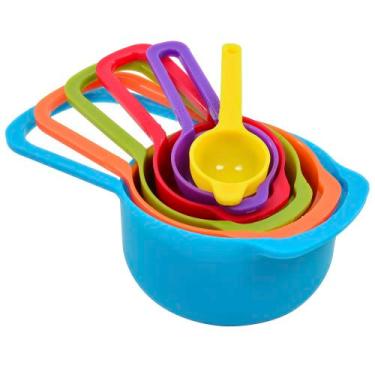 Imagem de Colheres Medidoras para Receitas com 6 Unidades Plastica Coloridas - C