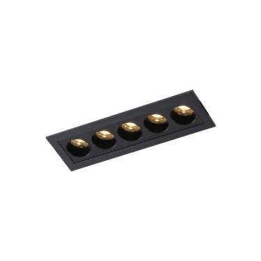 Imagem de 4 Spots de Embutir Nordecor Powerus LED 10W Bivolt  Preto 3000K Luz Am
