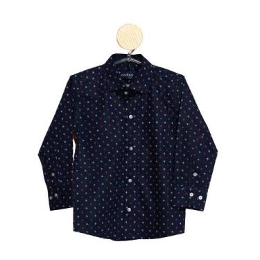 Imagem de Camisa Social Teodoro ML Infantil Algodão Borborletas Casual - Teodoro