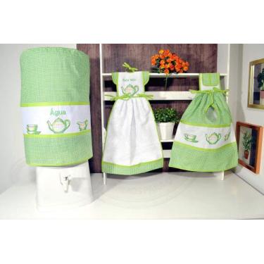 Imagem de kit de Cozinha 3 Peças - Bule Verde - Arte & Tear