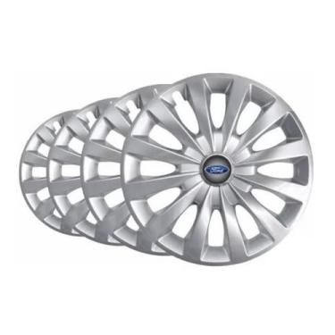 Imagem de Kit Calota Passat Aro 13 Prata Para Fiesta Ka Escort Modelo Universal 