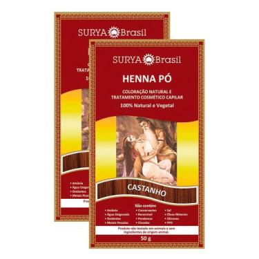 Imagem de Henna Pó Surya Brasil Castanho  Kit com duas unidades