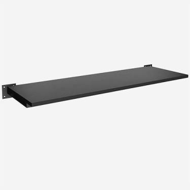 Imagem de Prateleira MDF Preta/Branca 90x30 cm Quadrada Leve Simples Comac, Pret