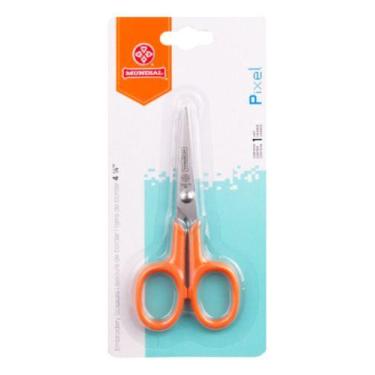 Imagem de Tesoura bordar laranja inox pixel mundial 10,8cm 3568-4.1/4