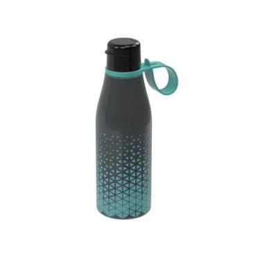 Imagem de Garrafa De Aguá Fitness Tampa Abre Fácil 530ml Plasútil, Azul