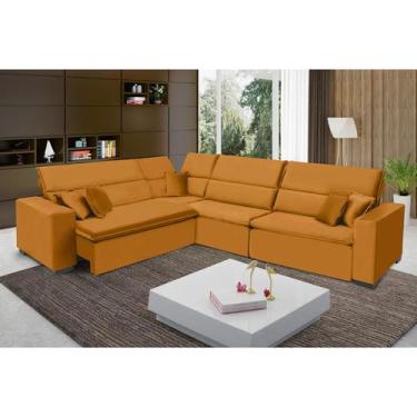 Imagem de Sofá Milão 2.50x3.75m de Canto, Retrátil e Reclinável - Terra - Sofist