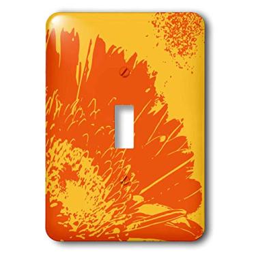 Imagem de 3dRose Lsp_20567_1 Interruptor de botão simples de margarida laranja Pop Art Gerbera