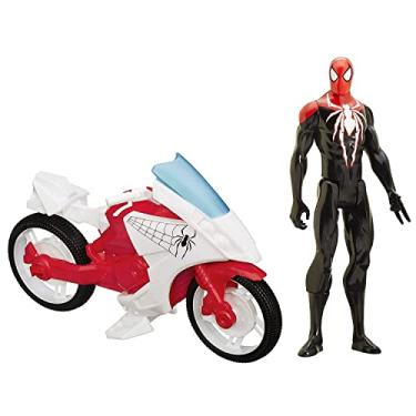 Imagem de Spider-Man Boneco do Ciclo Ultimate Web Warriors da Marvel com rede Web