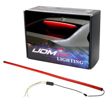 Imagem de iJDMTOY Faixa de luz LED de 36 polegadas para para-brisa traseiro flexível com recurso de seta sequencial, assim como A7, série 6, freio de LED estilo modelo S