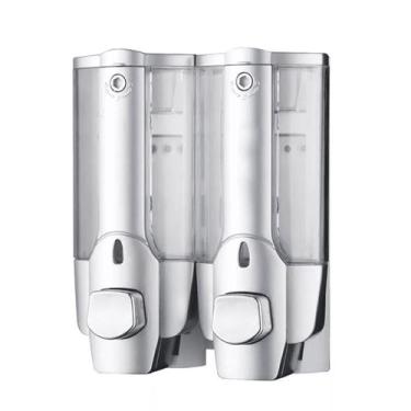 Imagem de Dispenser Duplo Shampoo Sabonete Alcool Gel Hotel Casa - TATUDEBOA