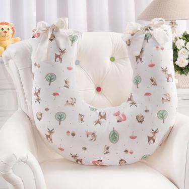 Imagem de Almofada Amamentação Menina Travesseiro Multifunções Apoio De Bebê Fir
