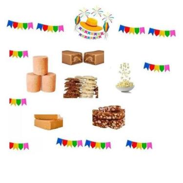 Imagem de Kit Doce Festa Junina São João Paçoca pé moleque pingo leite - Lynx pr