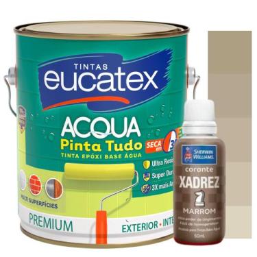 Imagem de Tinta Epóxi Branco Base Agua 3,6L p/ Azulejo Banheiro Cozinha + Corant