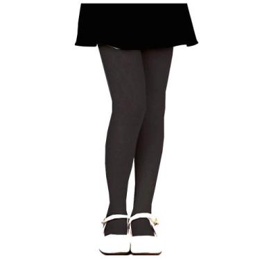 Imagem de Meia Calça Lupo Lobinha 2518-001 Infantil Fio 70 Delicada, P, Preto