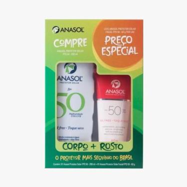 Imagem de Anasol kit ptotetor solar fps 50 200 gr + facial fps 50 60 gr