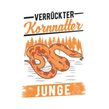 Imagem de Kornnatter Notizbuch: Verrückter Kornnatter Junge / 6x9 Zoll / 120 karierte Seiten