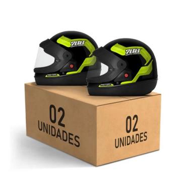 Imagem de Kit 2 Capacetes Sport Moto 788 Fechados Pro Tork Masculino Feminino Se