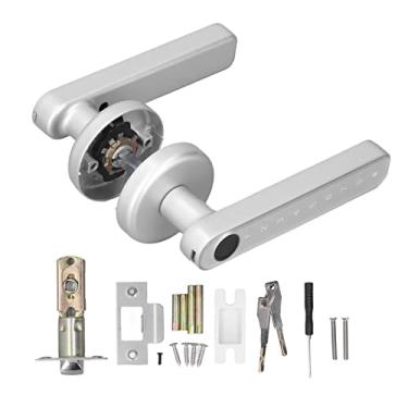 Imagem de Fechadura de Porta Biométrica Inteligente Com Impressão Digital Com Sensor FPC, Adequada para Escritórios Domésticos, Apartamentos, ângulo de Dedo de 360° (SILVER)